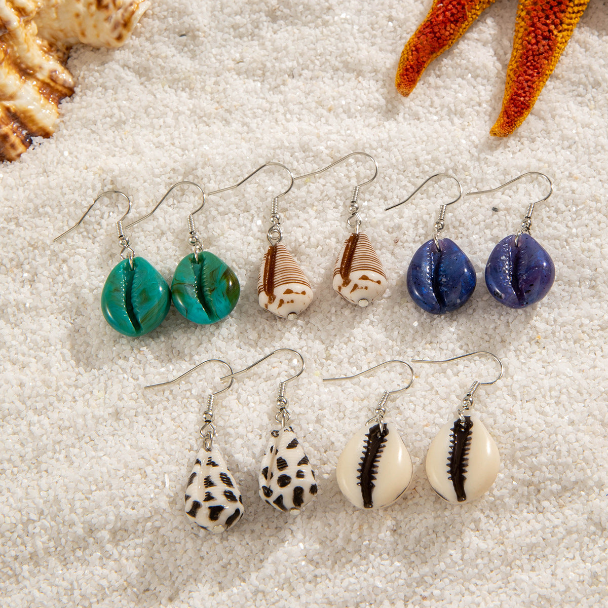 Wholesale 5pcs/pack Bohemian beach style earring set